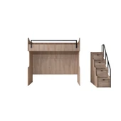 Ranza, Polo Genç Odası Takımı Çift Kişilik Çalışma Masalı Ceviz Ranza + Üç Kapaklı Ceviz Dolap - 7