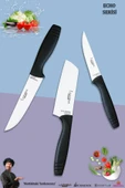 Eco Serisi Mutfak Bıçak Seti Et Ekmek Sebze Pizza Salata Şef Bıçağı 3 Parça Set ( Mft-4527) thumbnail 1