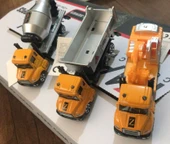 Oyuncak İnşaat Kamyonları Kazıcı Mikser Kasalı Taşıyıcı 3 lü Metal Set - 5