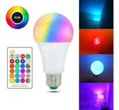 Prize Tak Çalıştır Kumandalı, 16 Farklı Işık Renkli, Çakar Modlu Akıllı Led Ampul Kaliteli RGB Ampul - 3