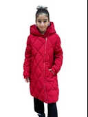 Kız Çocuk Kapüşonlu Kaban 51329 - 1