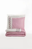 Cotton Box Brode Nakışlı Çift Kişilik Saten Nevresim Takımı Niobe Pembe - 4