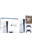 Playstation 5 Slim Standart Edition+ 2.DualSense + GTA 5 (İthalatçı Garantili) - 1