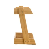 Ahşap 2 Katlı Çok Amaçlı Masaüstü Raf, Makyaj Takı Bakım Ürünleri Organizeri, Baharatlık Mutfak Düzenleyici Raf - 2