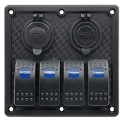 Karavan Paneli USB`li 4`lü Sigortalı - 1