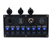 Karavan Paneli USB`li 8`li Sigortalı - 1