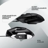 Logitech G502 X 910-006139 Siyah Optik Kablolu Oyuncu Mouse - Teşhir - 3