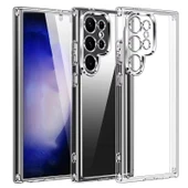 Galaxy S25 Ultra Uyumlu Kılıf Kamera Korumalı Şeffaf Esnek Renksiz Silikon Kapak - 1