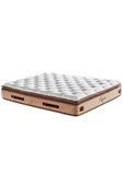 Niron  Elegance Lüks Yatak Baza ve Başlık Seti 200x200 cm Çift Kişilik Paket Yaylı Yumuşak Yatak Baza Başlık Takımı - 6