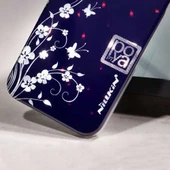 Apple iPhone SE/5S/5 Nillkin Marka Desenli Sert Kauçuk Kılıf (Flower 1) - Lacivert thumbnail 1