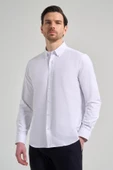Uzun Kol Düz Oxford Düğmeli Yaka Cepsiz Pamuklu Classic Slim Fit Gömlek 1004250168 thumbnail 3