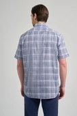 Kısa Kol Ekose Desen Bez Ayağı Düğmeli Yaka cepli Pamuklu Classic Comfort Fit Gömlek 1004250162 thumbnail 5