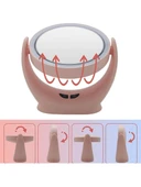 Naturalove Natura Love Fanlı 3 Farklı LED Işıklı Makyaj Aynası,360 Derece Şarj Edilebilir Pembe - 7