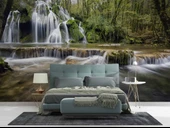 Şelale Nehir Orman Sonbahar Duvar Kağıdı Baskı thumbnail 2