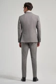 Kendinden Desenli Bez Ayağı Mono Yaka Tam Astar Esnek 6 Drop Slim Fit Takım Elbise 1001250168 - 5