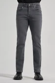 Sütlü Kahverengi Düz Gabardin Pamuklu 5 Cep Slim Fit Casual Denim Pantolon 1023245158 - 1