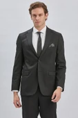 Siyah Gabardin Mono Yaka Astarlı 6 Drop Comfort Fit Rahat Kesim Takım Elbise 1001229010 thumbnail 2