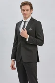 Siyah Gabardin Mono Yaka Astarlı 6 Drop Comfort Fit Rahat Kesim Takım Elbise 1001229010 thumbnail 1