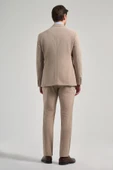 Düz Gabardin Mono Yaka Tam Astar Beli Lastikli Esnek 6 Drop Slim Fit Takım Elbise 1001250155 - 5