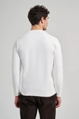 Uzun Kol Düz Örme Bisiklet Yaka Cepsiz Pamuklu Slim Fit Triko 1012245163 - 5