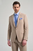 Düz Gabardin Mono Yaka Tam Astar Beli Lastikli Esnek 6 Drop Slim Fit Takım Elbise 1001250155 - 2