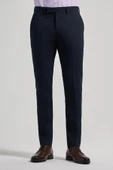 Koyu Lacivert Esnek Yandan Cepli Slim Fit Classic Pantolon 1003250106 - 1