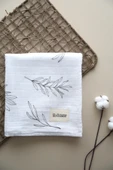 LİBABABY Müslin Yaprak- OEKO-TEX Sertifikalı %100 Pamuk 2 Katlı 110x115 cm Bebek Müslin Battaniye & Örtü - 6