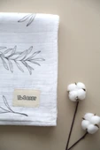 LİBABABY Müslin Yaprak- OEKO-TEX Sertifikalı %100 Pamuk 2 Katlı 110x115 cm  Bebek Müslin Battaniye & Örtü - 4