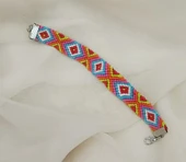 Bileklik Bohemian Etnik Retro Geometrik Dokuma 1 Adet Bilezik Kadın Kız Aksesuar - 8