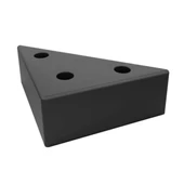 4 Adet Üçgen, Masa, Dolap Piramit Mobilya Ayağı 3 Cm Siyah 4 Adet thumbnail 2