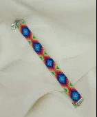 Bileklik Bohemian Etnik Retro Geometrik Dokuma 1 Adet Bilezik Kadın Kız Aksesuar - 12