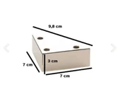 4 Adet Üçgen, Masa, Dolap Piramit Mobilya Ayağı 3 Cm Beyaz - 3