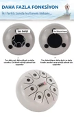Midex TD-68WH Çelik Dil Davul Handpan 6 İnç 8 Ton Steel Tongue Drum Full Set - 4