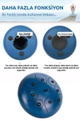 Midex TD-108BL Çelik Dil Davul Handpan 10 İnç 8 Ton Steel Tongue Drum Full Set - 4