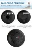 Midex TD-108BK Çelik Dil Davul Handpan 10 İnç 8 Ton Steel Tongue Drum Full Set - 4