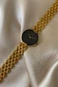 Astor Swiss Altın Renk Paslanmaz Çelik Kordon Orijinal Vintage Erkek Kol Saati - 1