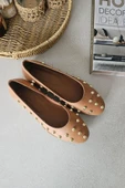 06T 104 Topukla Kadın Loafer Deri Babet - 9