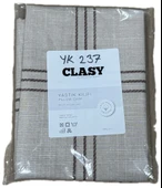 Clasy Ranforce 2 Adet Yastık Kahve Çizgili Bej - 2