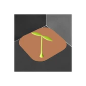 TİNEKE Gider Kötü Koku Önleyici Palmiye Lavabo Gider Kapatıcı Banyo Küvet Süzgeç Kapatma KAHVERENGİ thumbnail 1