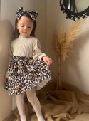 Triko Leopar Etekli Bandanalı 3’LüTakım 2/8 Yaş - 2
