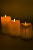 Beysüs Pilli Led Mum Kalın 12 cm - 5