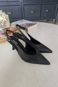 10 44 Topukla Kadın Arkası Açık Kadeh Topuklu Stiletto Abiye Ayakkabı - 9