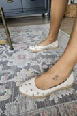 06T 104 Topukla Kadın Loafer Deri Babet - 2