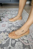 06T 104 Topukla Kadın Loafer Deri Babet - 6