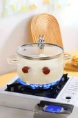 Madamev Pinterest Cam Tencere Ayıcık Figürlü Minimalist Borosilikat Isıya Dayanıklı Ocaküstü Tencere 1500ml - 4