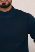 Woolen World Balıkçı Yaka Desenli Yünlü Erkek Triko Kazak - 8