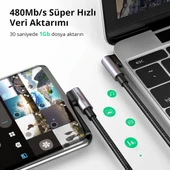 Ugreen 70531 USB-C to USB-C QC/PD 60W 2M Örgülü Hızlı Şarj Kablosu - 7