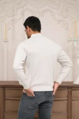 Woolen World Balıkçı Yaka Desenli Yünlü Erkek Triko Kazak - 5