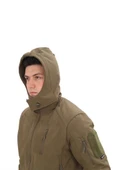 Single Sword Su&Rüzgar Geçirmez Outdoor Softshell Kışlık Erkek Mont (Kapüşonlu) - 4