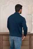 Woolen World Balıkçı Yaka Desenli Yünlü Erkek Triko Kazak - 7